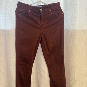 Burgundy/red jeans 7 for Mankind